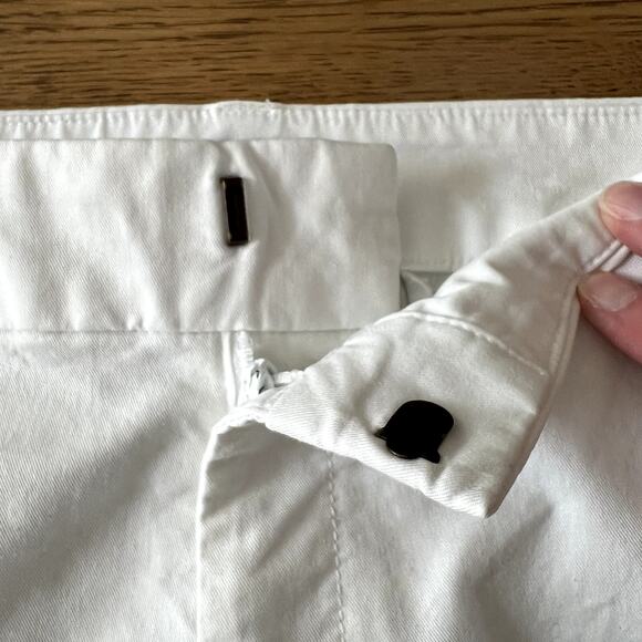 J.Crew Factory 9" Frankie Bermuda Chino Short White Womens 12 Euro Summer Preppy - Picture 7 of 7